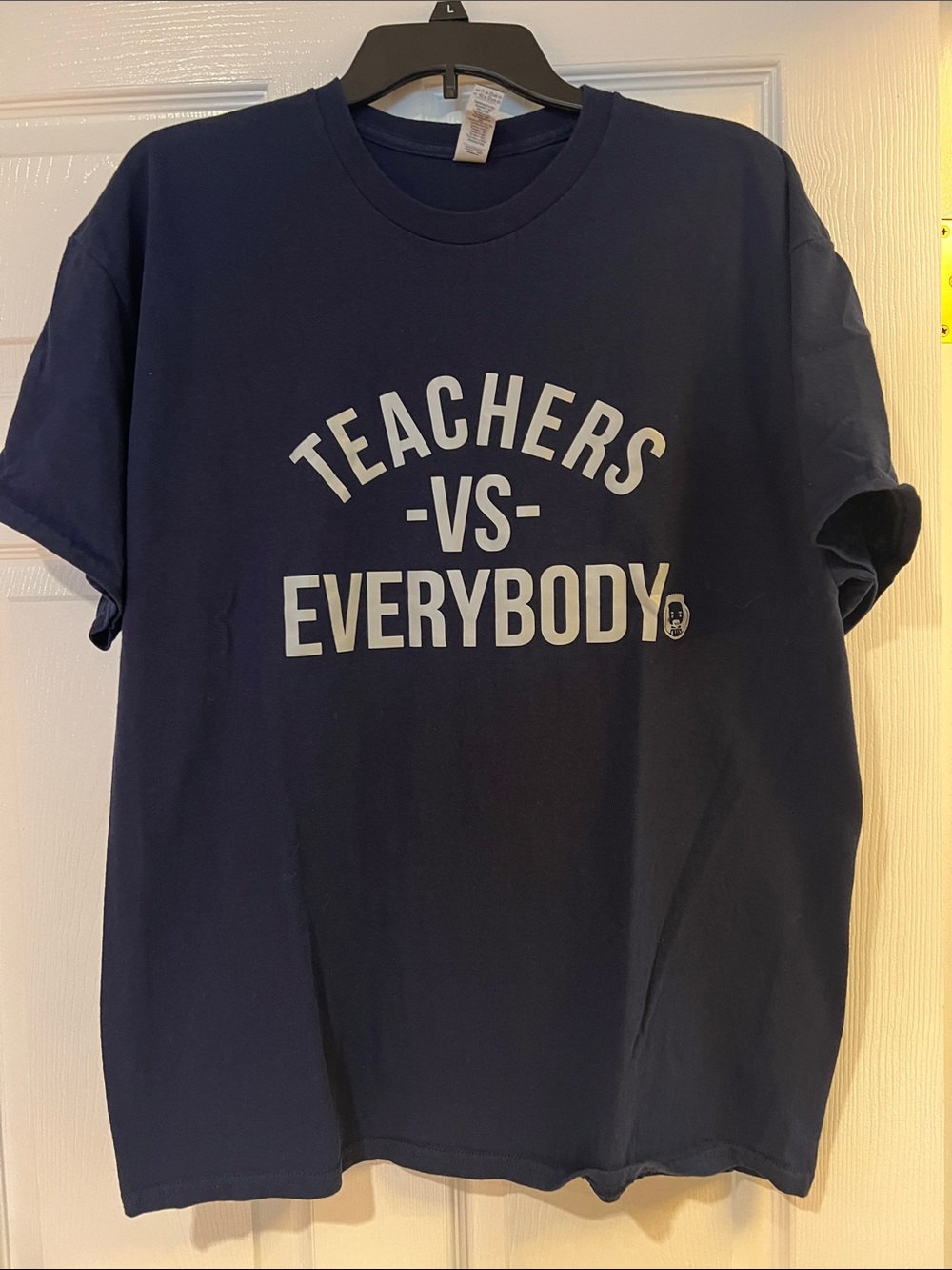 Teachers Vs Everybody Navy Graphic Tee